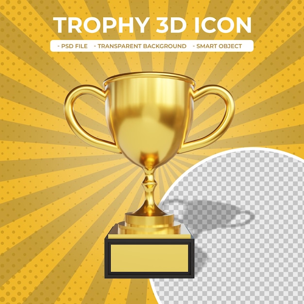 3D Rendering Trophy Icon