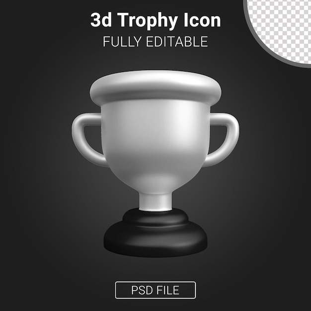 3d Rendering Of Trophy Icon