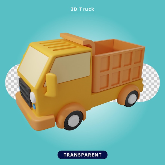 3d Rendering truck, vehicle Illustration