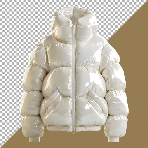 PSD 3d rendering of a valentino polyester jacket winter on transparent background ai generated