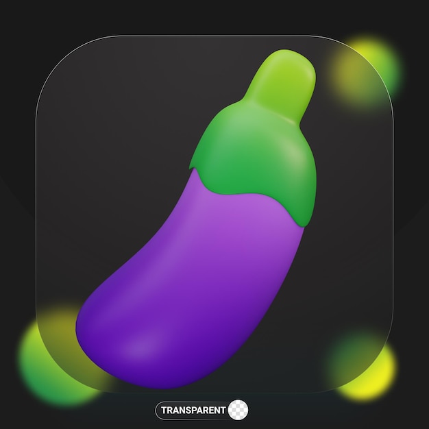 3d rendering vegetable eggplant fresh