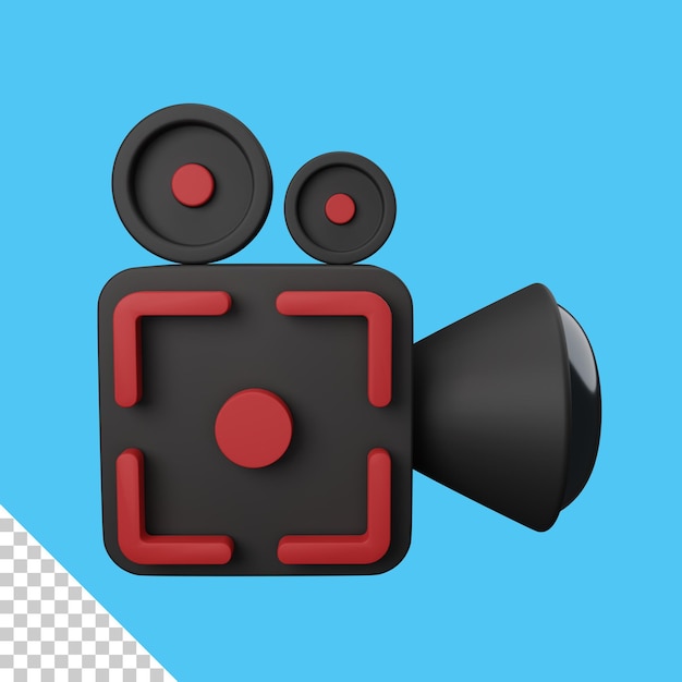 3d rendering video record isolated useful for user interface apps and web design illustration