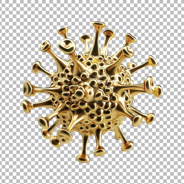 PSD 3d rendering of a virus png isolated on transparent background