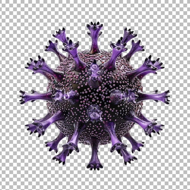 3d rendering of a virus png isolated on transparent background