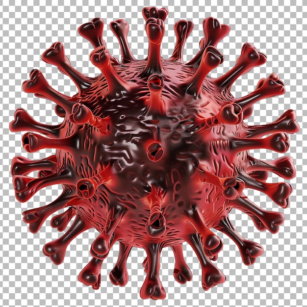 PSD 3d rendering of a virus png isolated on transparent background