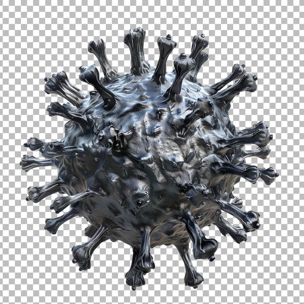 PSD 3d rendering of a virus png isolated on transparent background