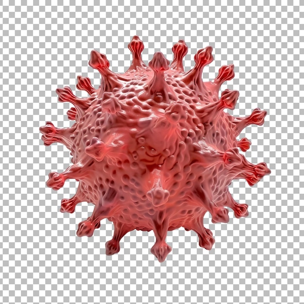 3d rendering of a virus png isolated on transparent background