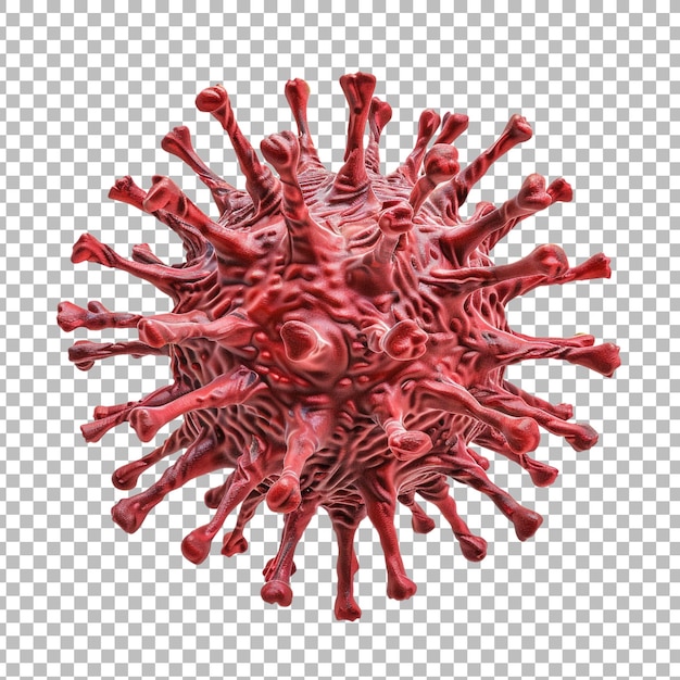 3d rendering of a virus png isolated on transparent background