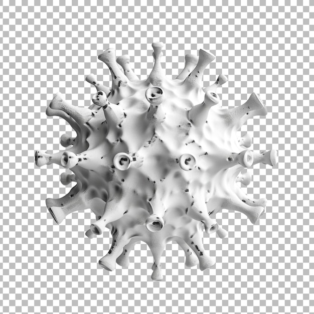 PSD 3d rendering of a virus png isolated on transparent background