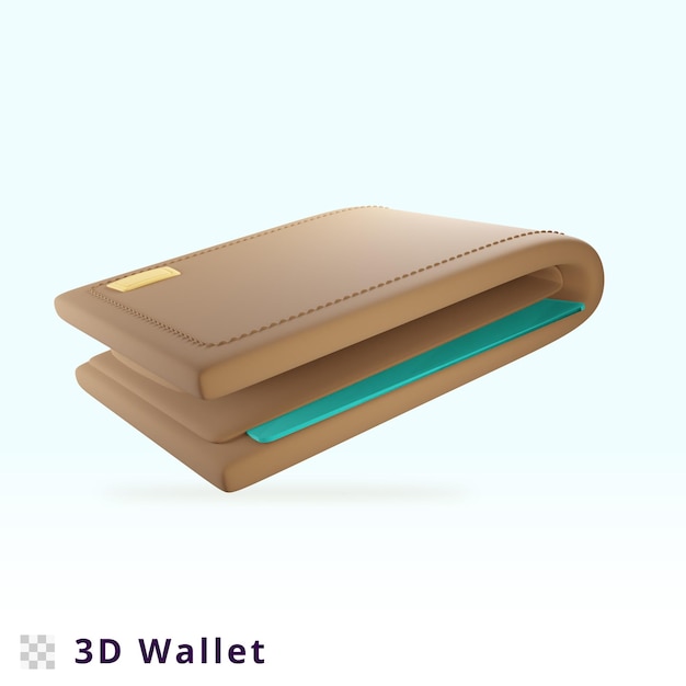 3D Rendering Wallet Illustration