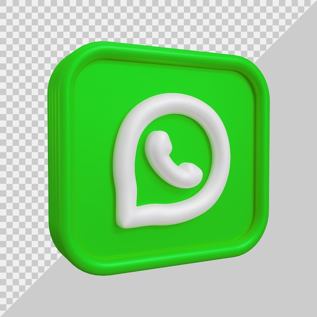 3d rendering of whatsapp icon