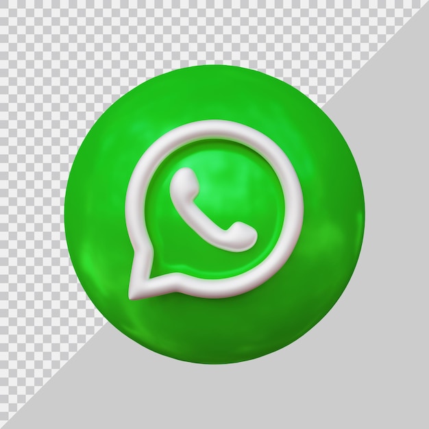 3d rendering of whatsapp icon