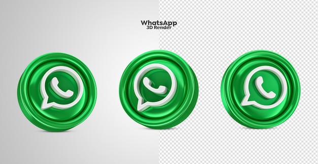 3d rendering of whatsapp logo icon