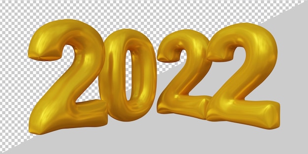 3d rendering of year 2022 balloon