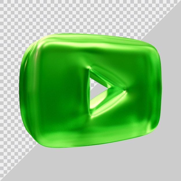 3d rendering of youtube icon social media concept