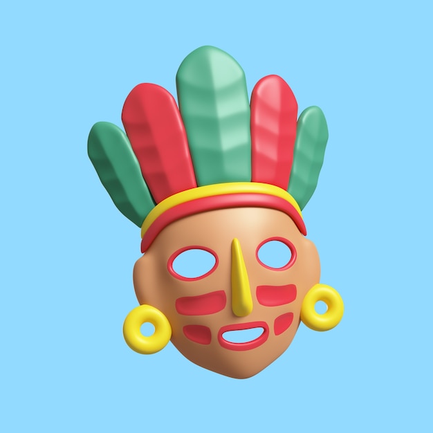 3d renndering of mexico icon design