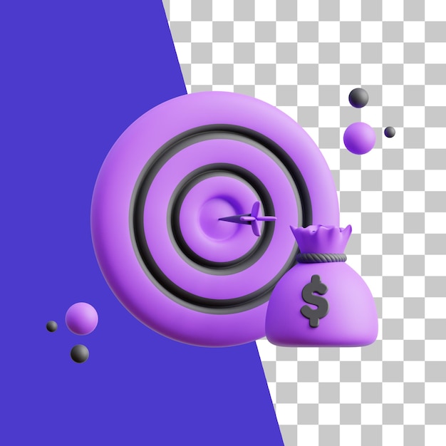 3D Revenue Target icon