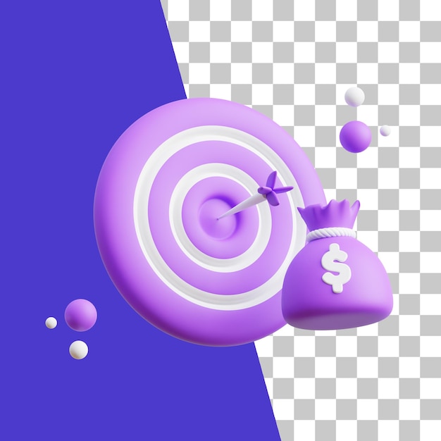 3D Revenue Target icon