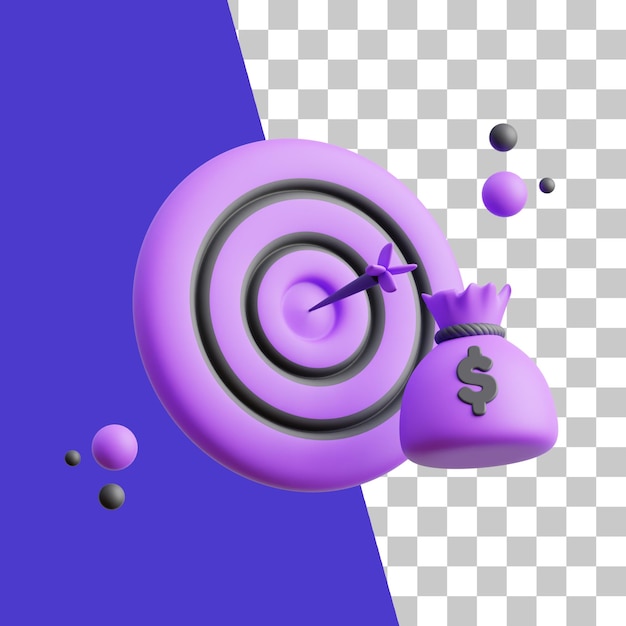 3D Revenue Target icon