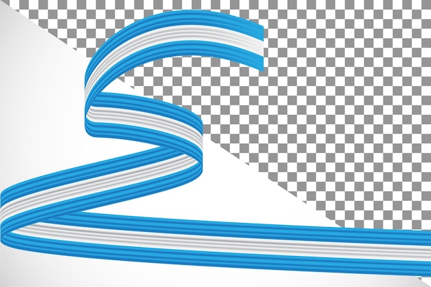 3d ribbon of the Argentina flag-4