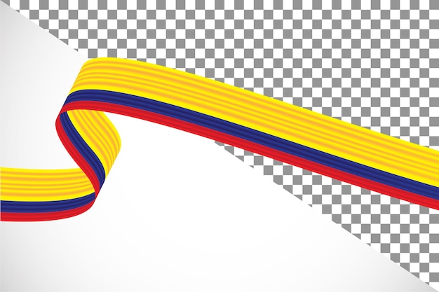 3d ribbon of the Colombia flag47