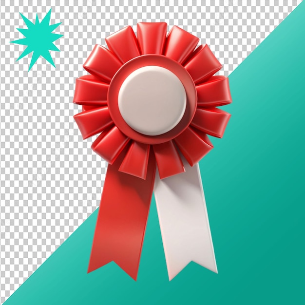 3d ribbon mockup for branding on transparent background