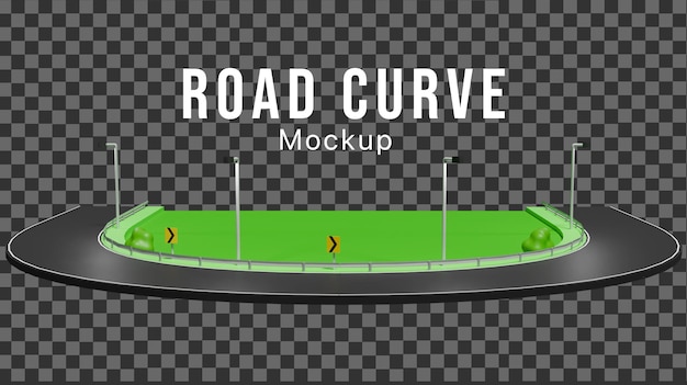 3D Road Curve mockup