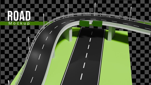 PSD 3d road mockup