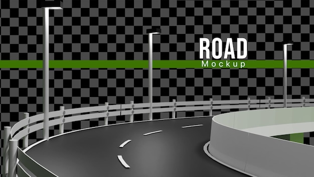 PSD 3d road mockup