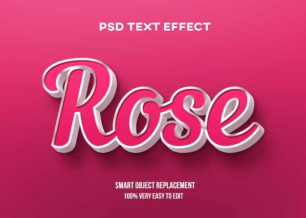 3d Rose text effect