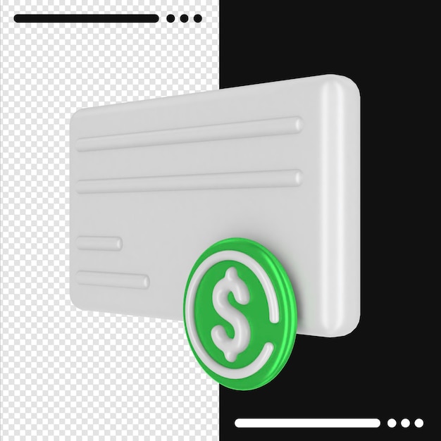 3d rotated Credit Card and dollar in 3d rendering