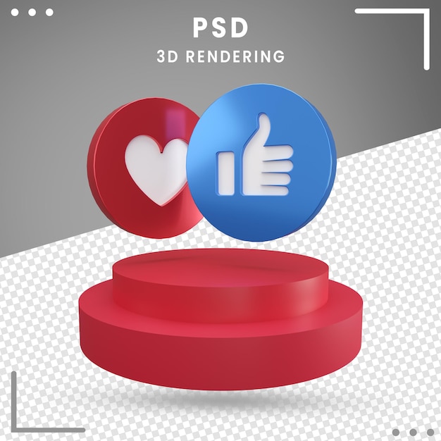 3d Rotated Logo Icon Facebook 3D Rendering