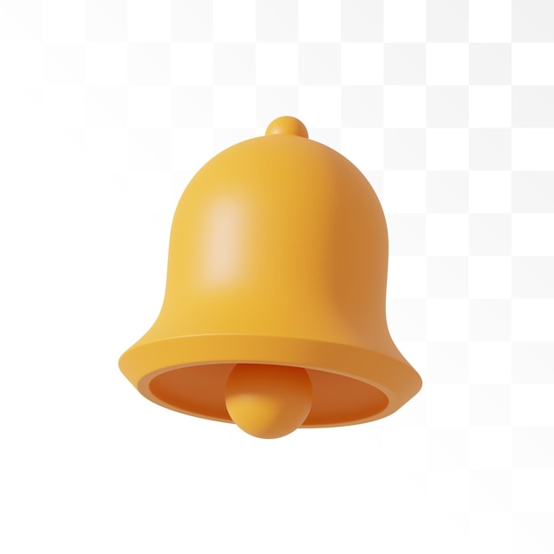 3D Rounded Bell Icon