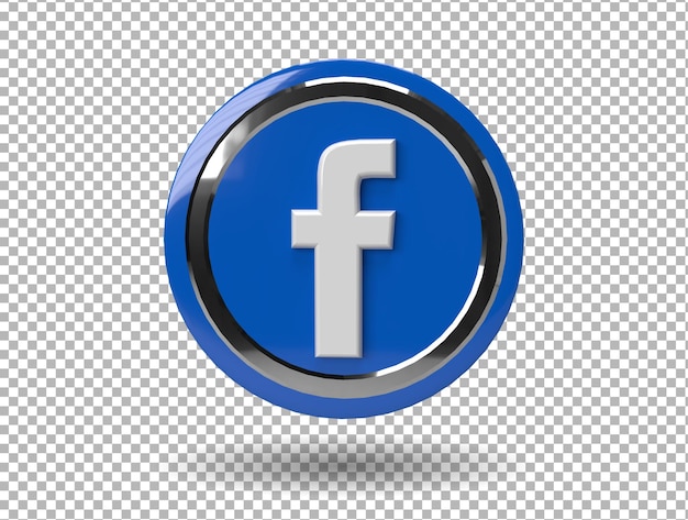 3d rounded facebook logo