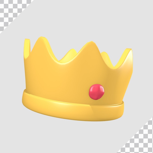 3d royal crown object concept