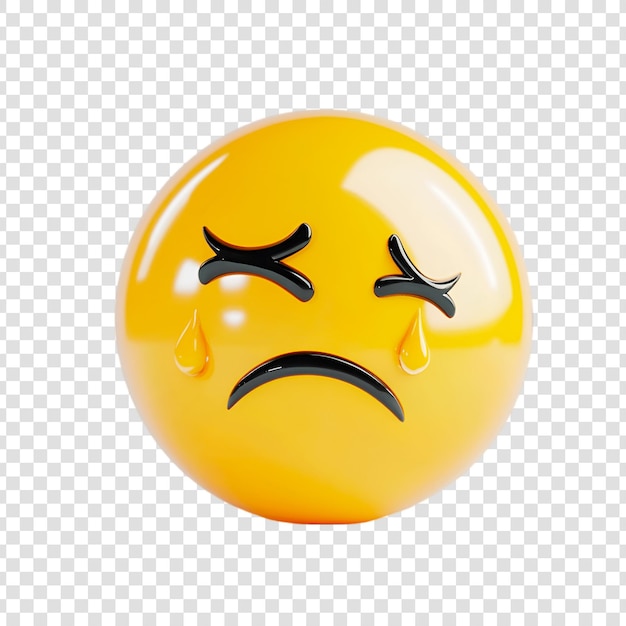 PSD 3d sad emoji icon