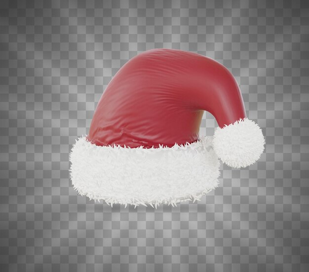 PSD 3d santa hat for merry christmas