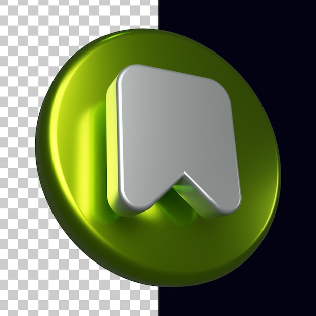 3d save or bookmark icon