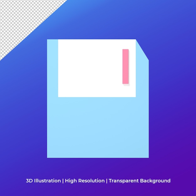 3D Save Icon Illustration