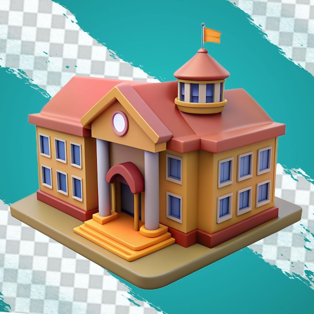 A 3d school building png