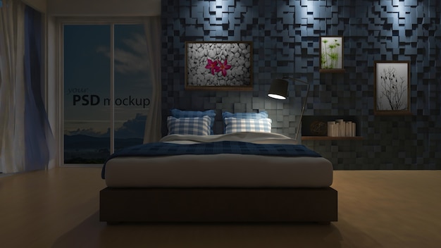 3D seaview bedroom 