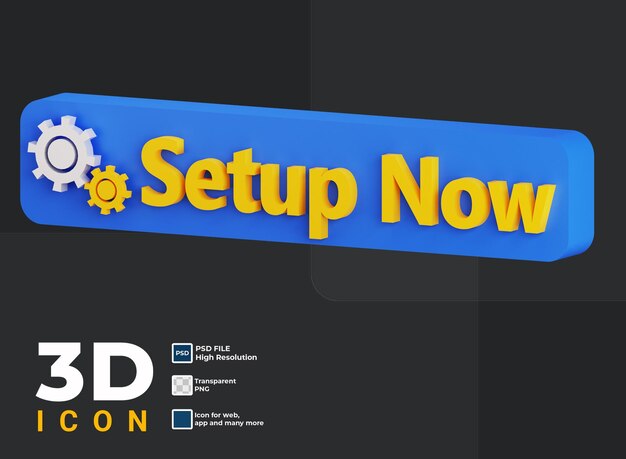 3d Setup Button