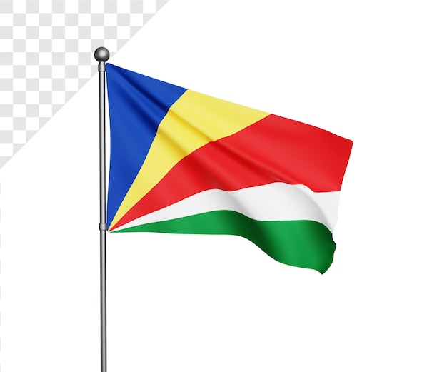 3d seychelles flag illustration