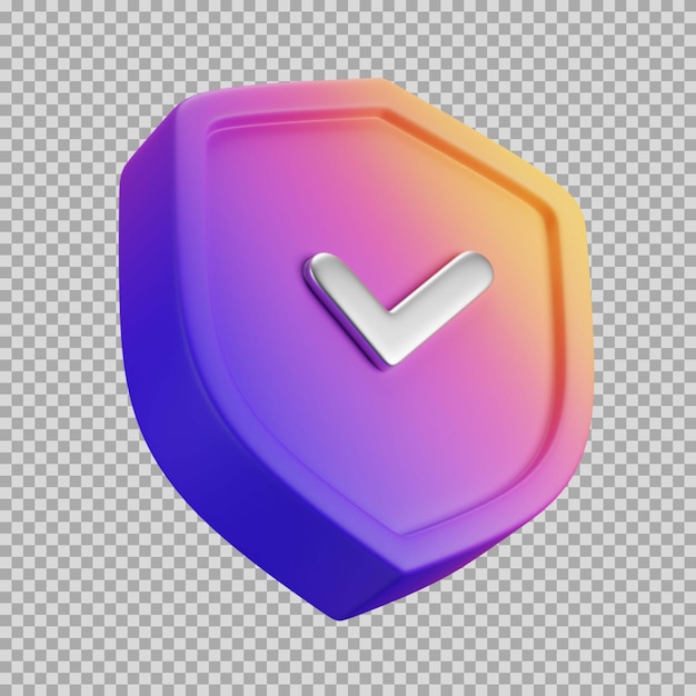 3d sheild dynamic gradient icon