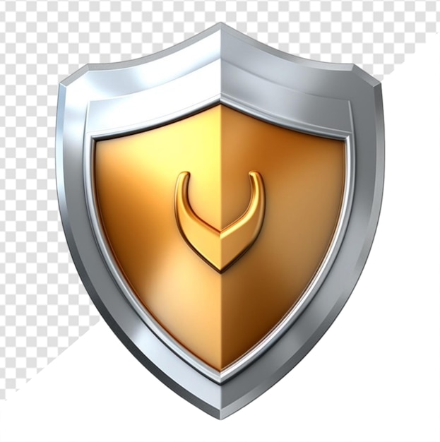 PSD 3d shield element protection or security symbol icon