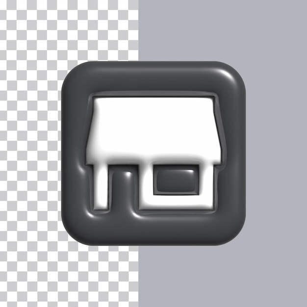 3d shop digital marketing icon. Isolated Icon.