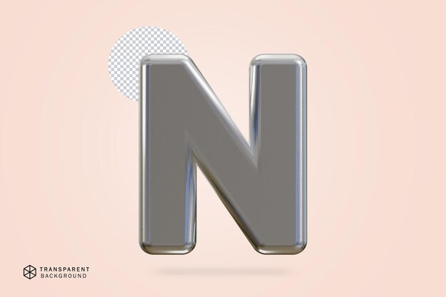 3d silver alphabet text effect