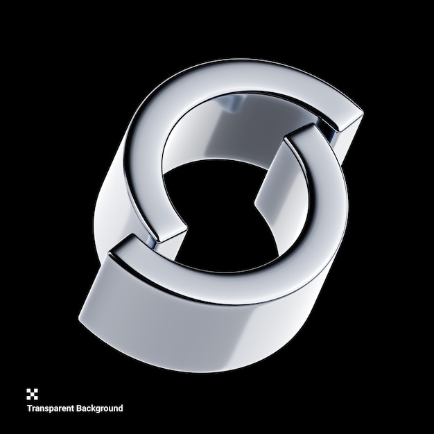 PSD 3d silver shiny metallic icon illustration