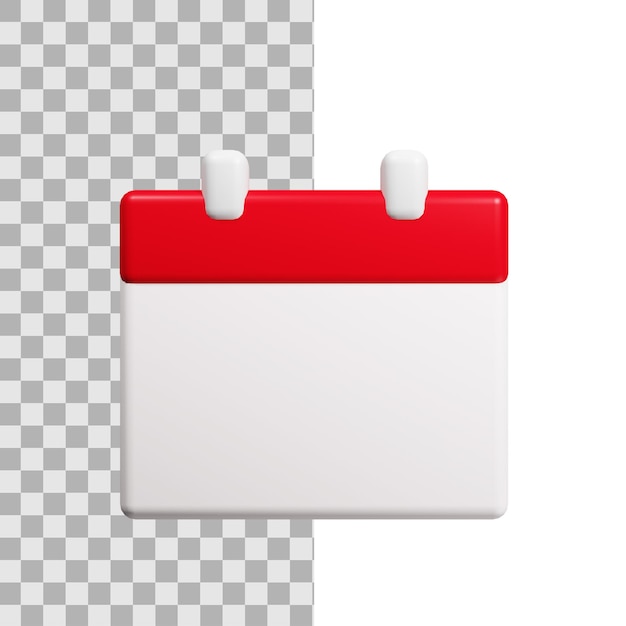 3D Simple calendar icon