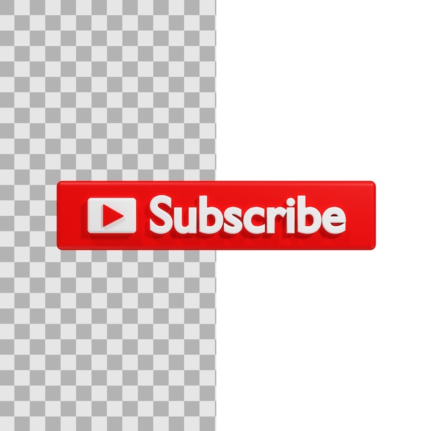 3D Simple subscribe button